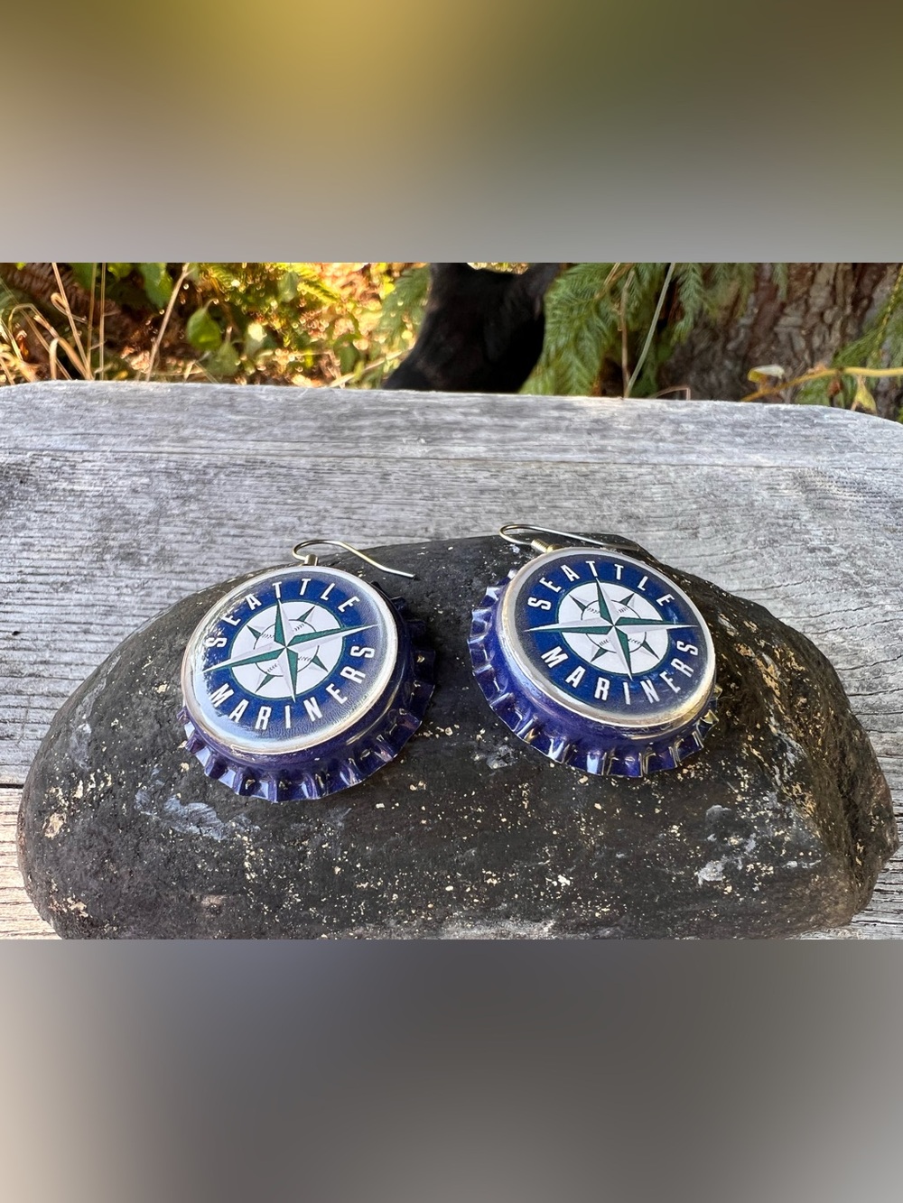Seattle Mariners Bottle Cap Earrings